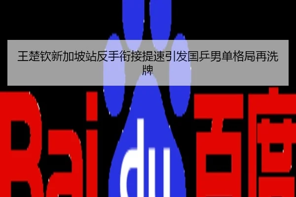 王楚钦新加坡站反手衔接提速引发国乒男单格局再洗牌